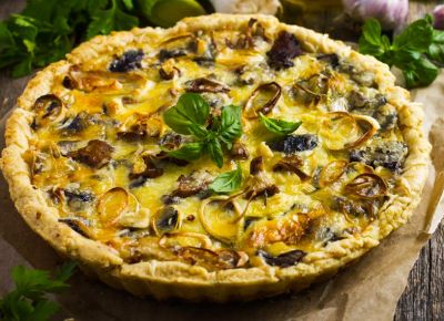 Emilien Fromages tarte camembert poireaux champignons